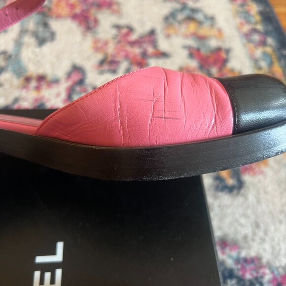 Authentic Chanel 2023 Interlocking CC Logo D'Orsay Flats - Picture 6 of 15